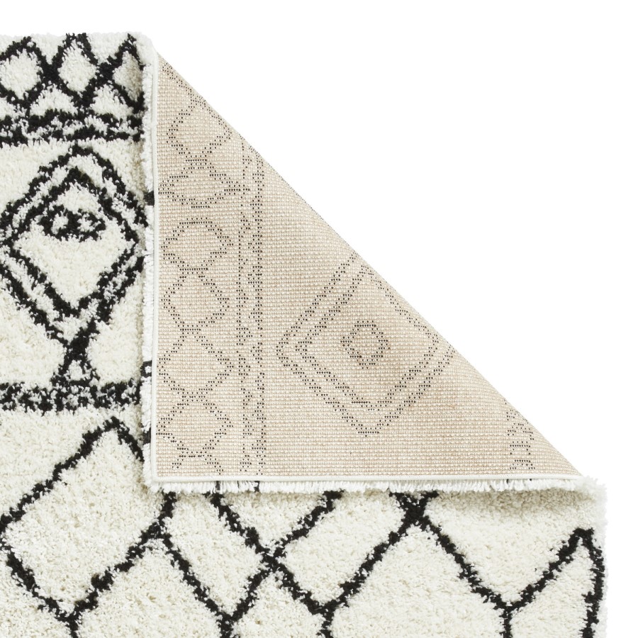 Scandi Berber Rug in Black and White - 120 x 170cm