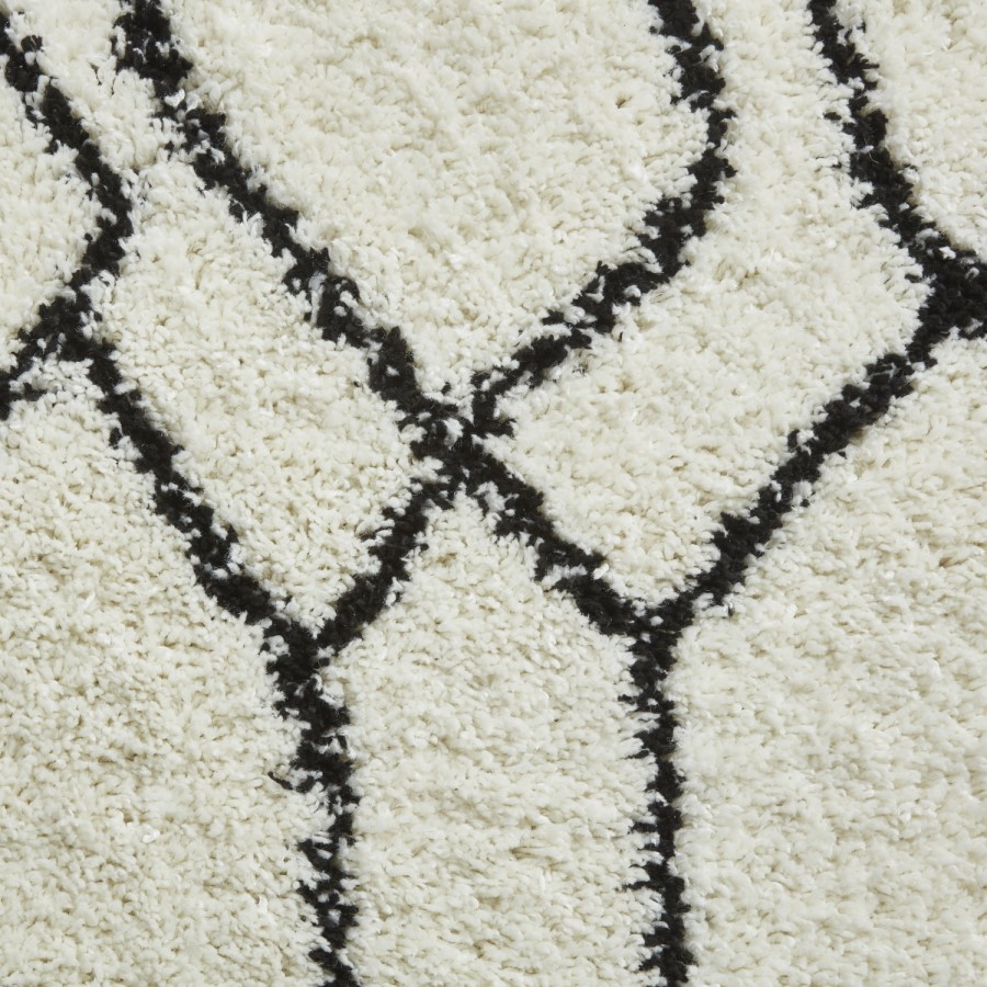 Scandi Berber Rug in Black and White - 120 x 170cm