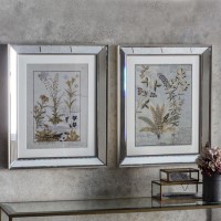 Set of 2 Botanical Framed Wall Art - Caspian House Set of 2 Botanical Framed Wall Art - Caspian House