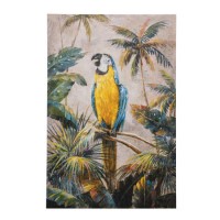 Oversized Rain Forest Parrot Art Canvas - Caspian House