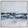 Blue Waves Framed Canvas Wall Art - Caspian House
