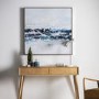Blue Waves Framed Canvas Wall Art - Caspian House