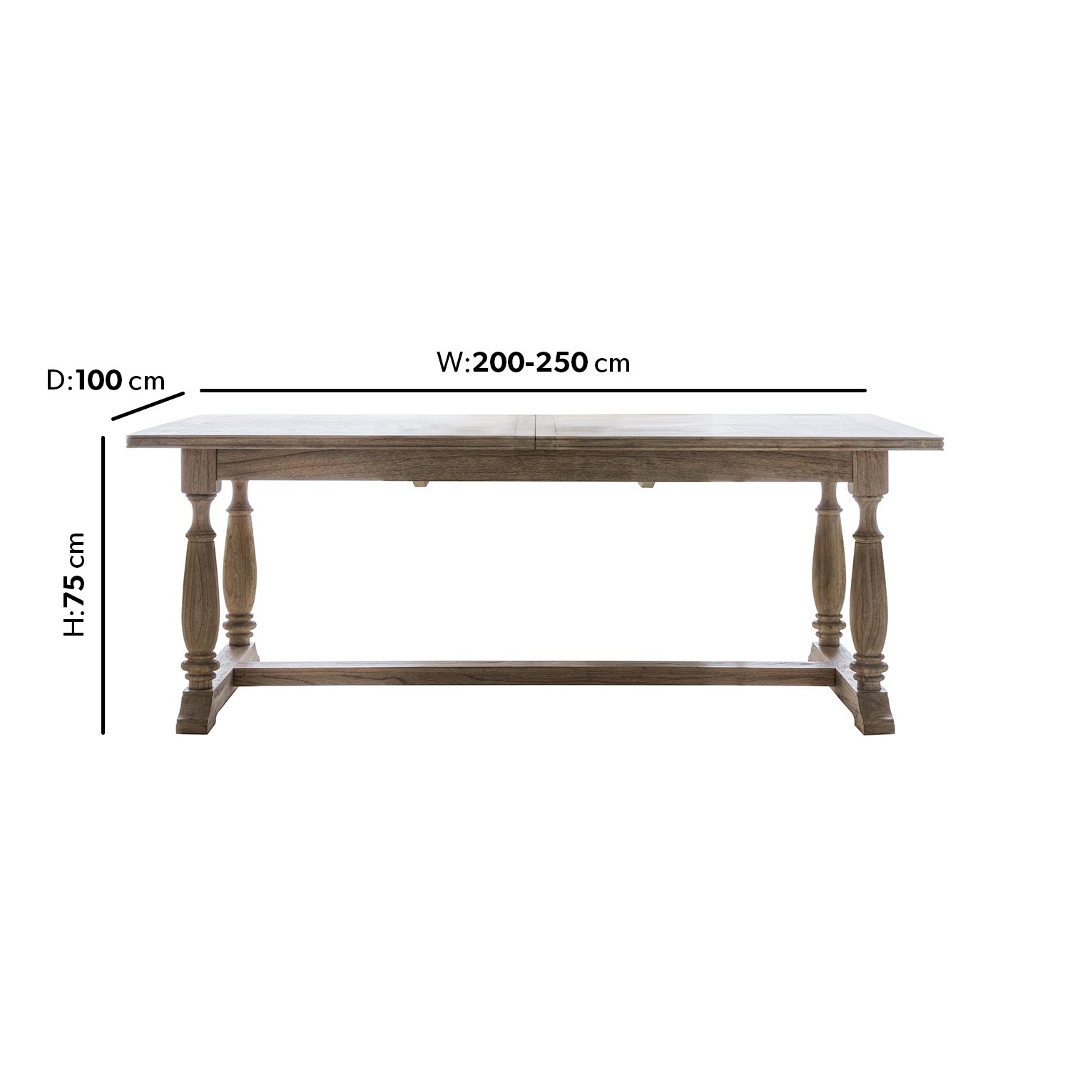 Read more about Extendable wooden trestle table seats 6-10 maverick
