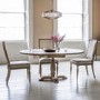 Round Extendable Farmhouse Dining Table - Seats 4-6 -Maverick - Caspian House