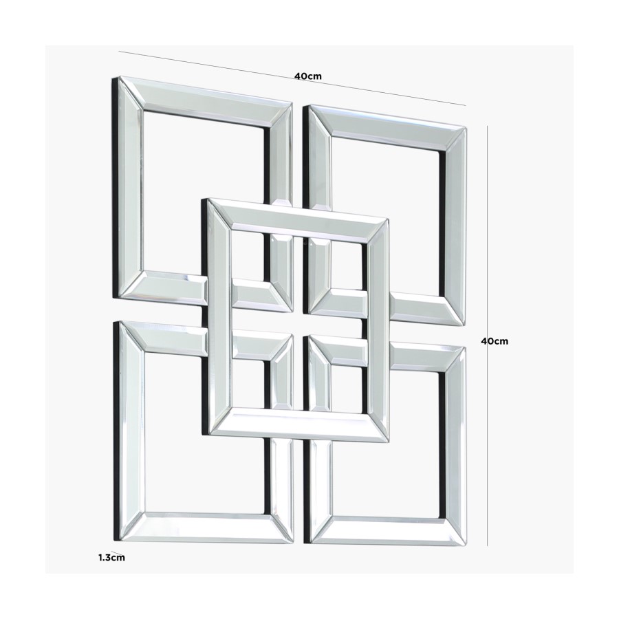 Geometric Mirrored Wall Décor - Aurora Boutique