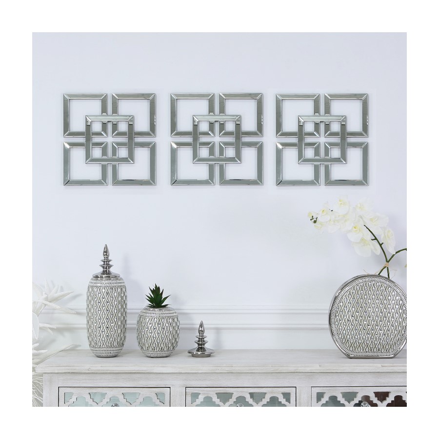 Geometric Mirrored Wall Décor - Aurora Boutique