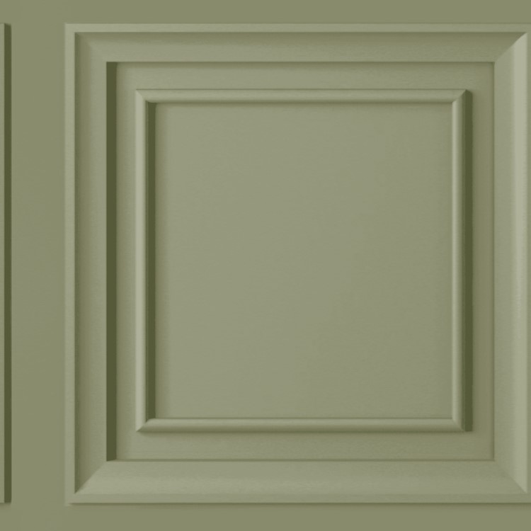 Sage Green Wood Panel Wallpaper - Fresco