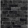 Dark Grey Brick Effect Wallpaper - Fresco