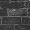 Dark Grey Brick Effect Wallpaper - Fresco