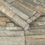 Brown & Grey Ledge Stone Effect Wallpaper - Contour