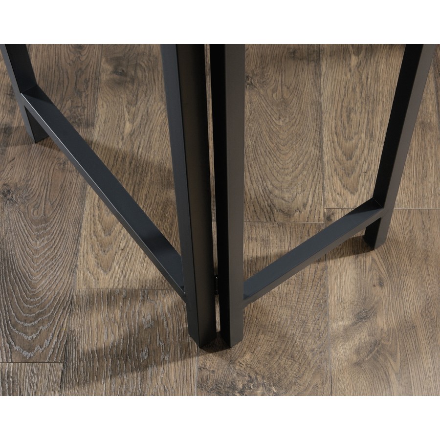 GRADE A1 - Extendable Oak Effect Bar Table - Seats 4 - Teknik Office