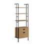 Wall Mounted 3 Shelf Bookcase with Drawers - Hythe - Teknik Office