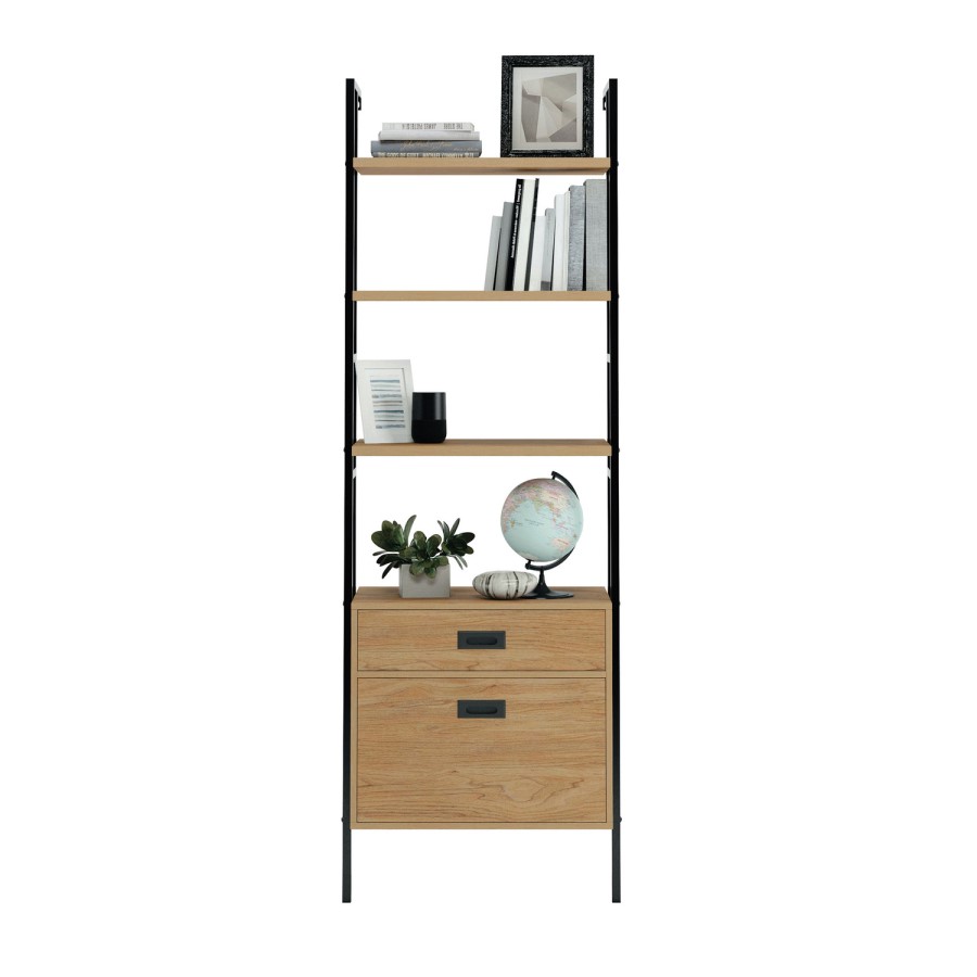 Wall Mounted 3 Shelf Bookcase with Drawers - Hythe - Teknik Office