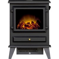 Black Electric Stove Fireplace - Adam Hudson