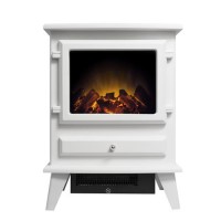 White Electric Stove Fireplace - Adam Hudson