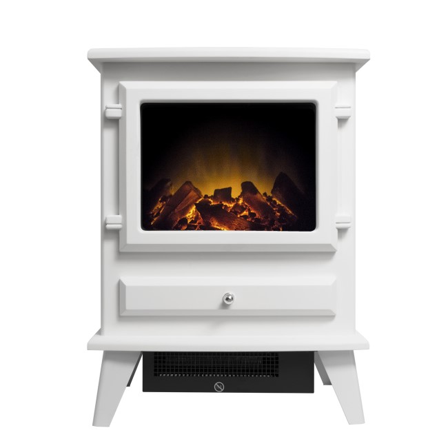 White Electric Stove Fireplace - Adam Hudson