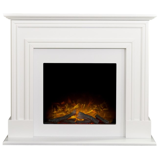 Adam White Freestanding Fireplace Suite - 44 inch - Sandwell
