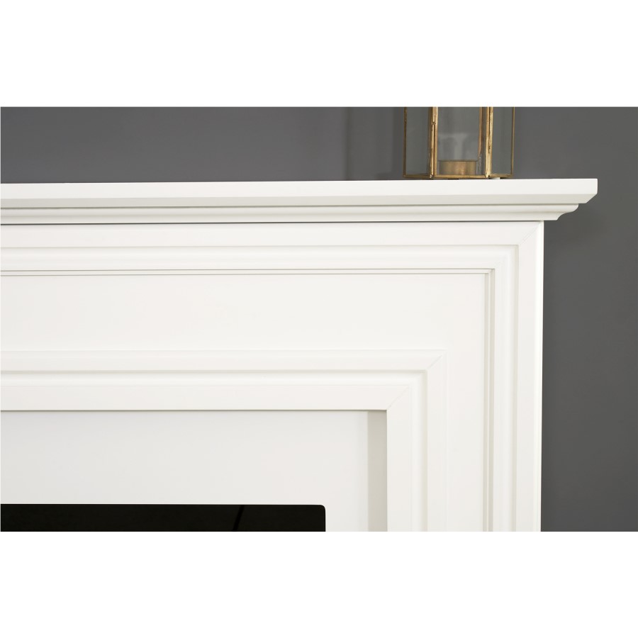 Adam White Freestanding Fireplace Suite - 44 inch - Sandwell