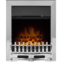 Adam Chrome Inset Electric Fireplace - Blenheim