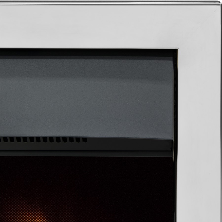 Adam Chrome Inset Electric Fireplace - Blenheim