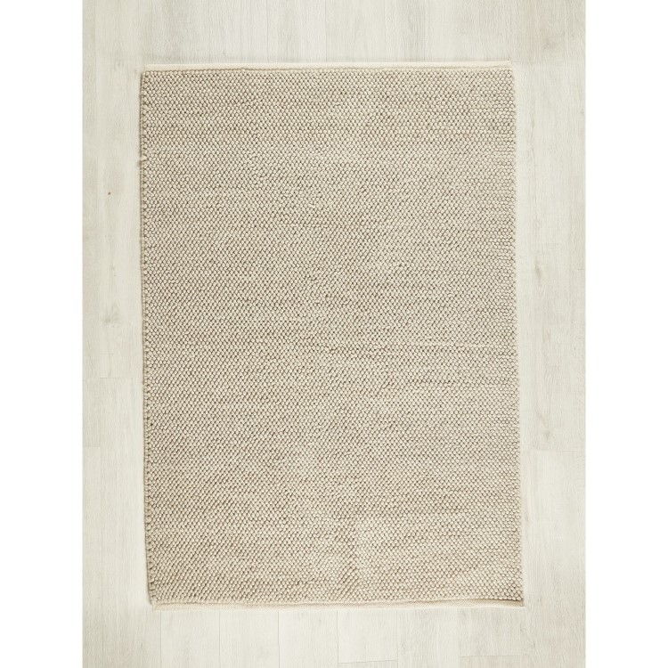 Large Hand Woven Textured Natural Rug - 170 x 120 cm - La Playa