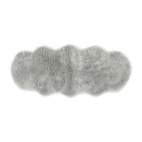 Grey Faux Sheepskin Rug - 60x160cm - Luxe