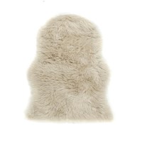 Beige Faux Sheepskin Rug - 60x90cm - Luxe