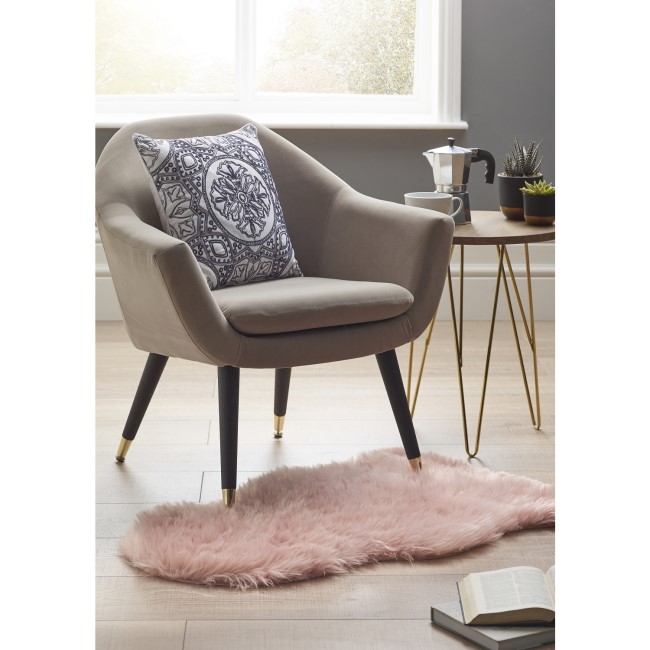 Pink Faux Sheepskin Rug - 60x90cm - Luxe