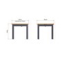 Navy & Oak Extendable Dining Table - Vriginia