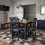 Navy & Oak Extendable Dining Table - Vriginia