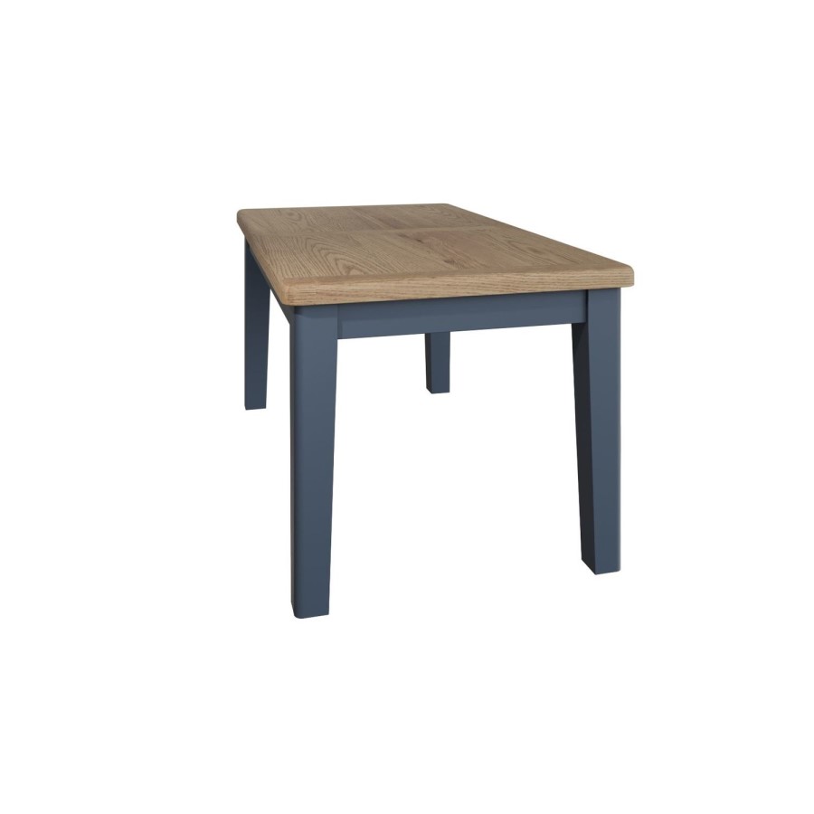 Navy & Oak Extendable Dining Table - Seats 8 - Pegasus