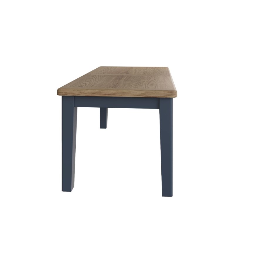 Navy & Oak Extendable Dining Table - Seats 8 - Pegasus