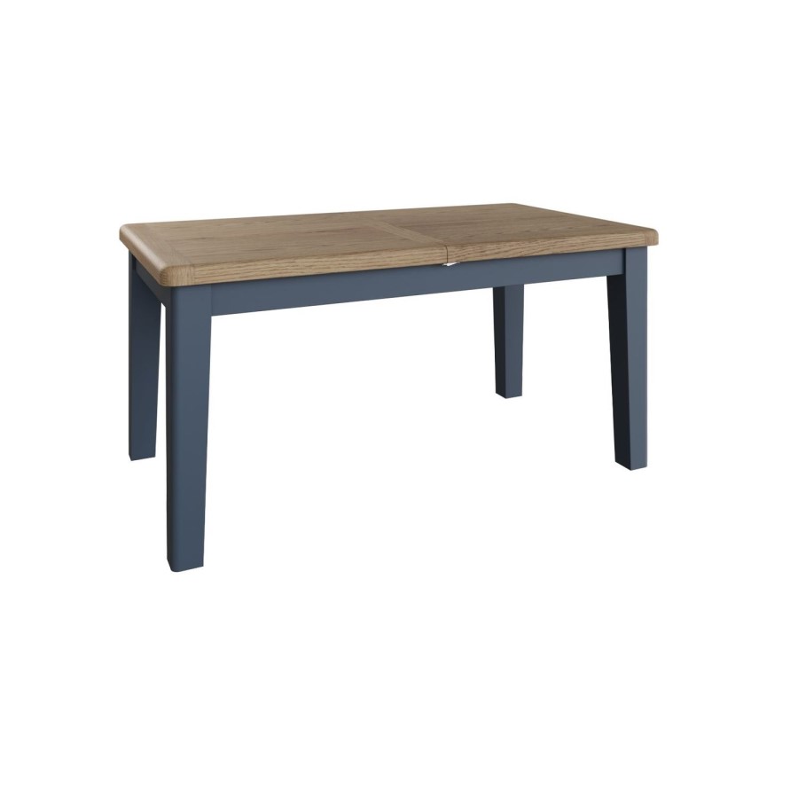 Navy & Oak Extendable Dining Table - Seats 8 - Pegasus