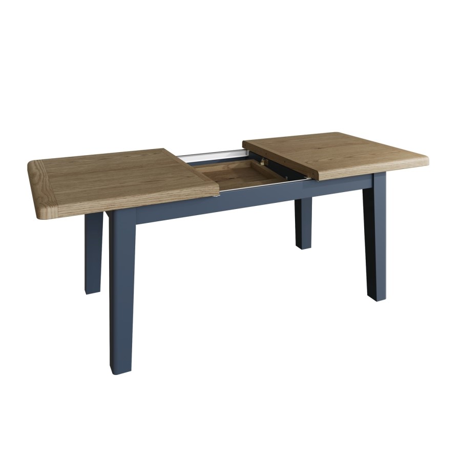 Navy & Oak Extendable Dining Table - Seats 8 - Pegasus