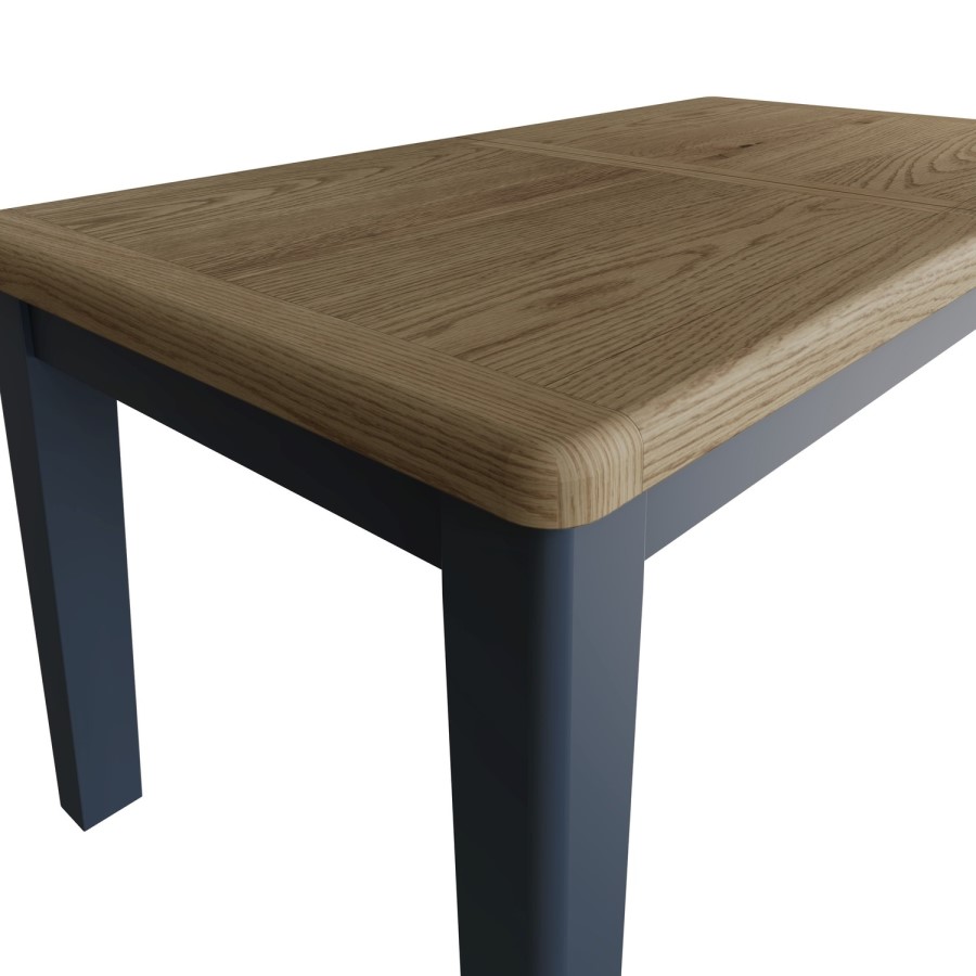 Navy & Oak Extendable Dining Table - Seats 8 - Pegasus