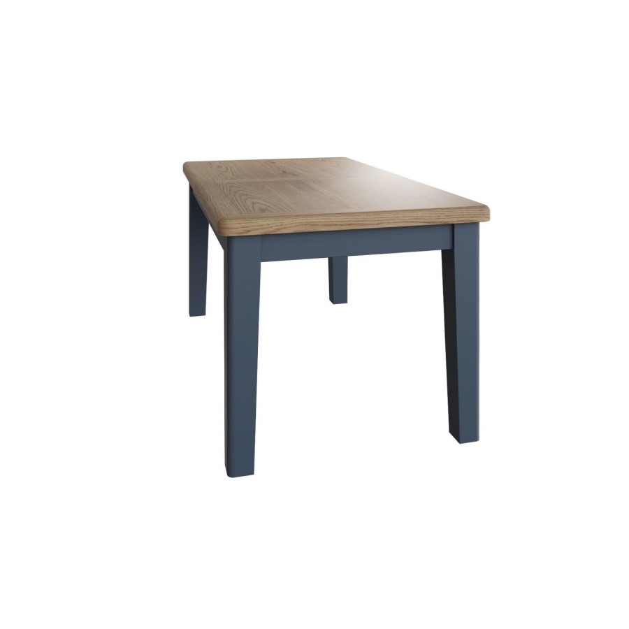 Navy & Oak Extendable Dining Table - Seats 8 - Pegasus