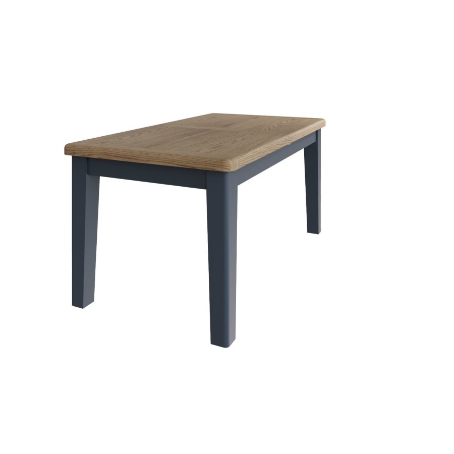 Navy & Oak Extendable Dining Table - Seats 8 - Pegasus