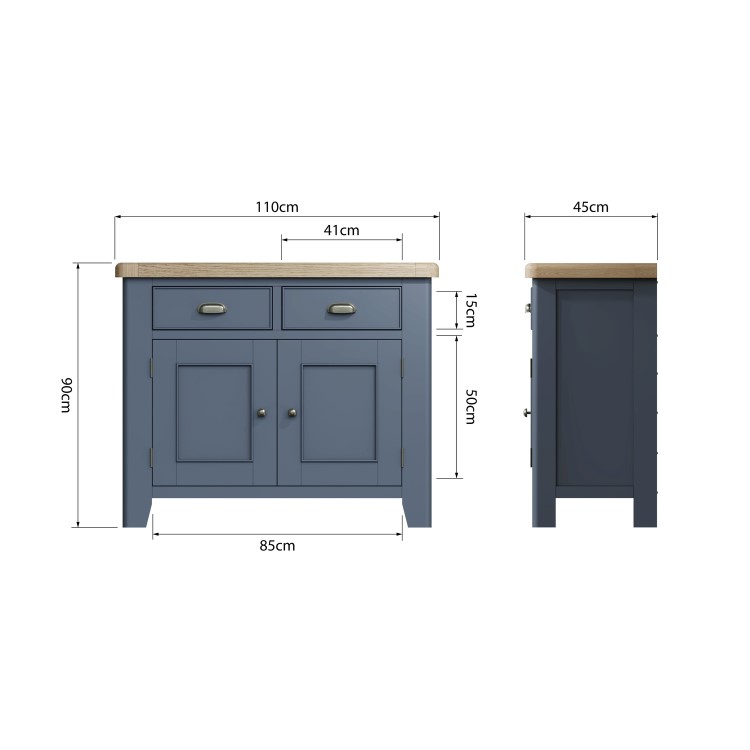 Navy & Oak Small Sideboard -  Pegasus