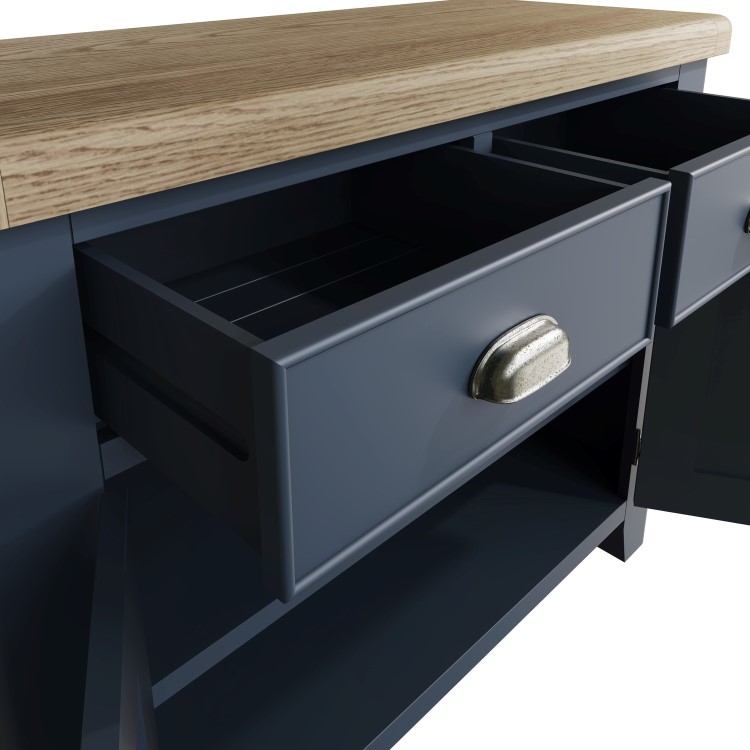 Navy & Oak Small Sideboard -  Pegasus