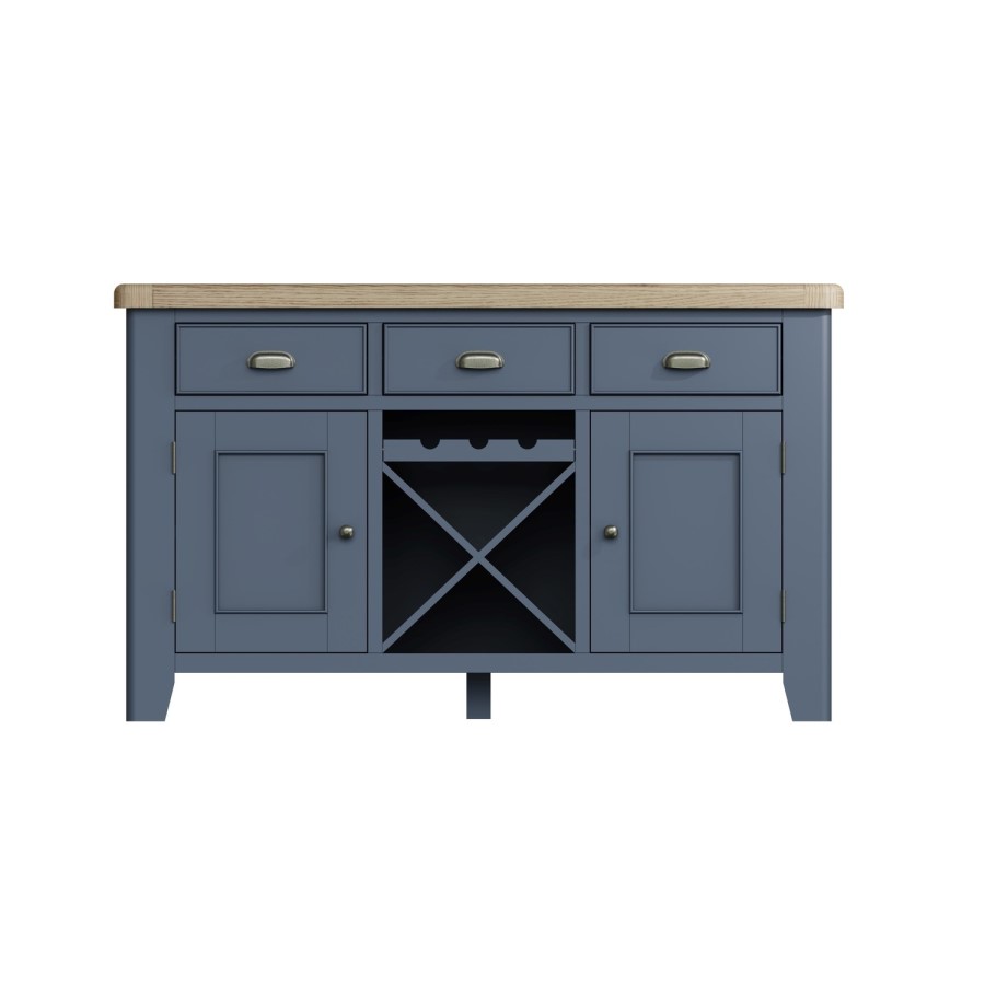 Large Navy & Oak Sideboard - Pegasus