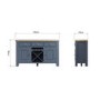 Large Navy & Oak Sideboard - Pegasus