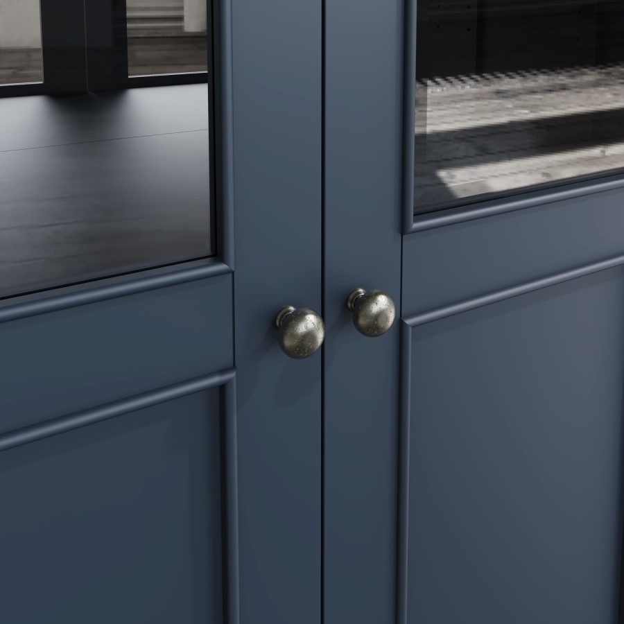 Navy & Oak Drinks Cabinet -  Pegasus