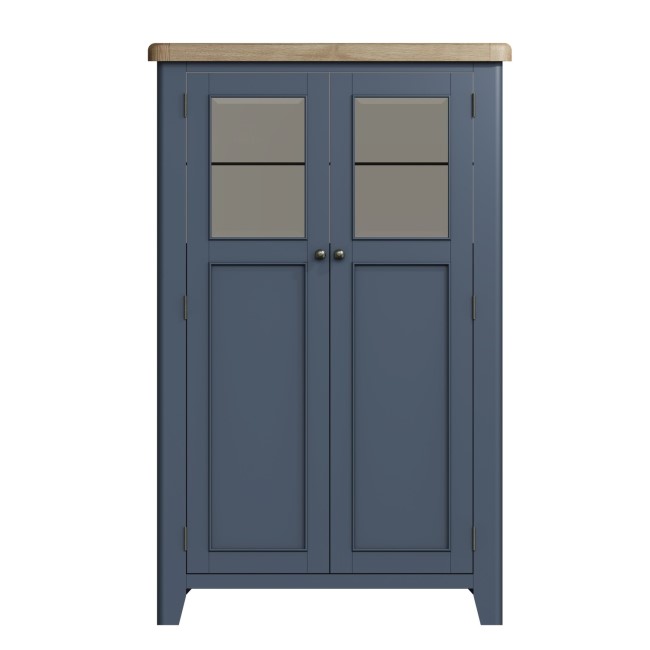 IMPERFECT - Navy & Oak Drinks Cabinet - Pegasus