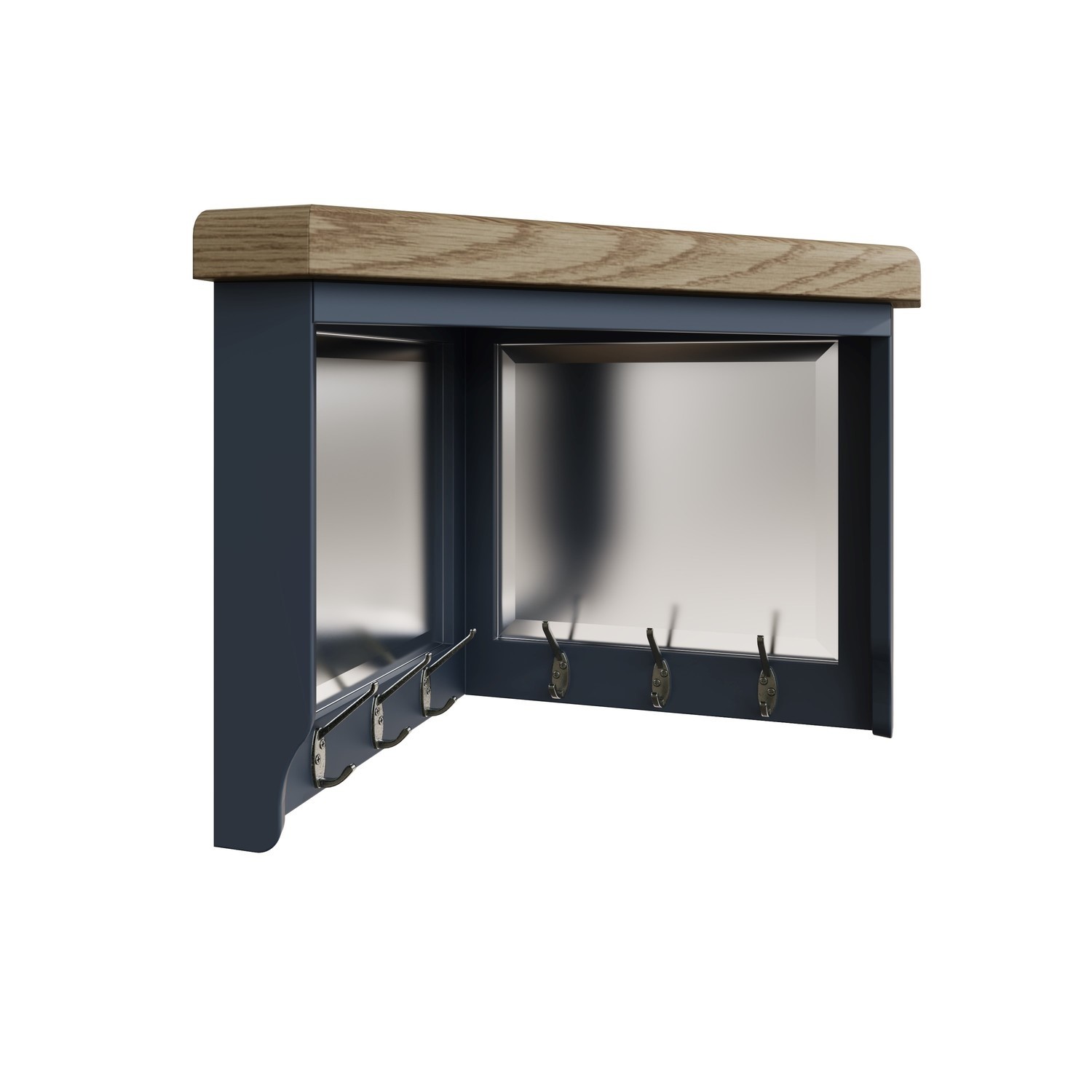 Navy & Oak Corner Coat Rack - Pegasus - Furniture123