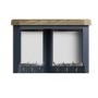 Navy & Oak Corner Coat Rack - Pegasus