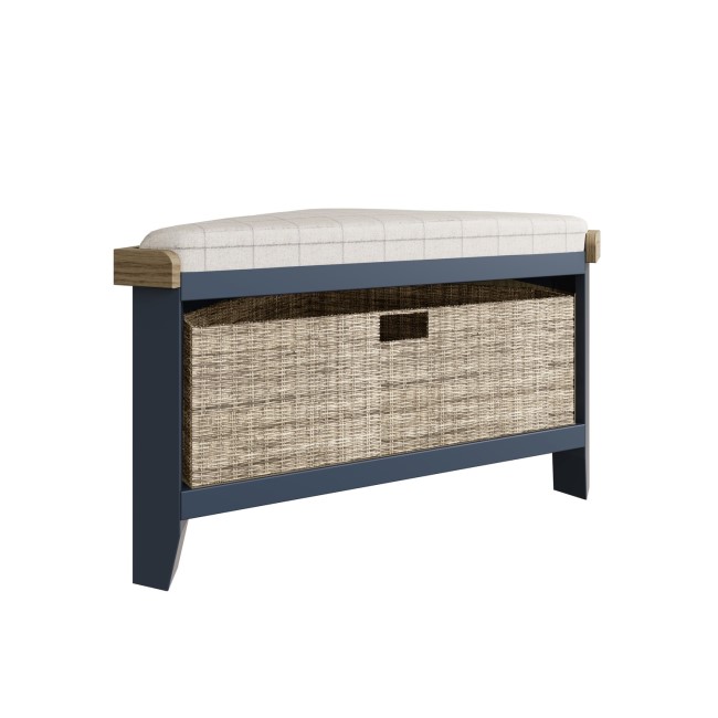 Navy & Oak Corner Bench - Pegasus