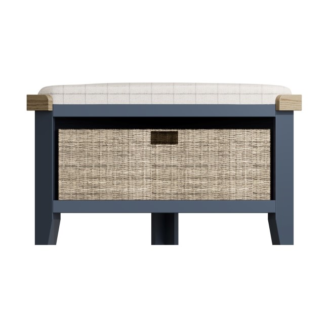 Navy & Oak Corner Bench - Pegasus