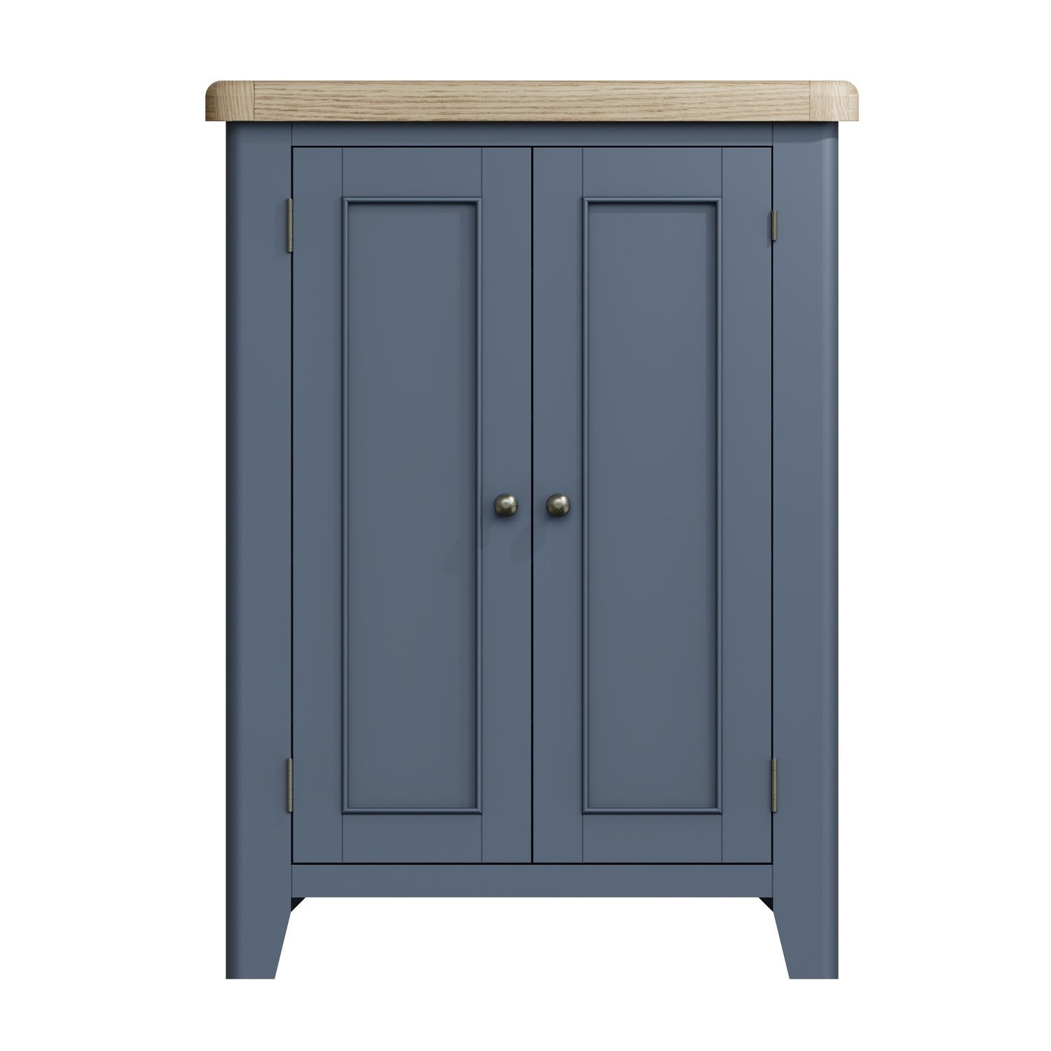 Read more about Navy & oak shoe cupboard pegasus