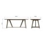 Grey Oak Trestle Table - Ambleside