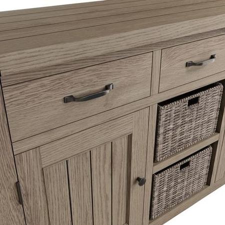 Grey Oak Sideboard with Baskets -  Ambleside